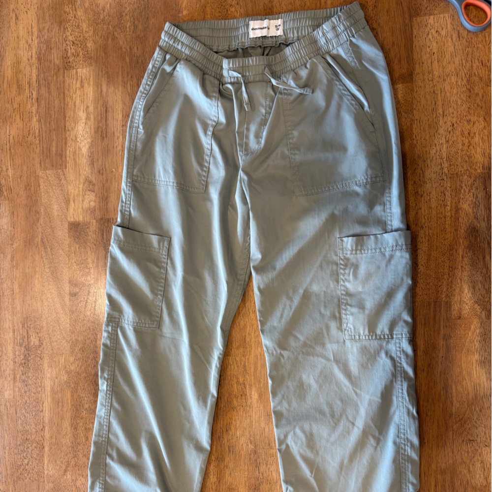 Abercrombie & Fitch Kids' Sage Green Cargo Pants